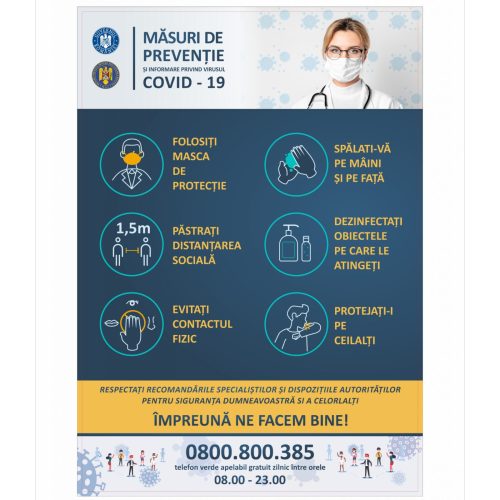 Masuri de preventie si informare privind virusul COVID-19