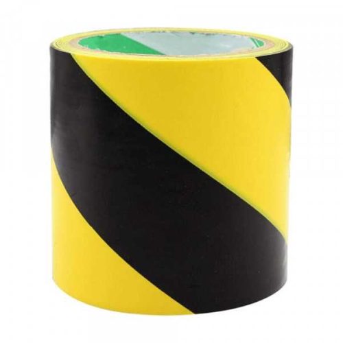 Banda adeziva pentru marcare-10cm x 25m - galben/negru