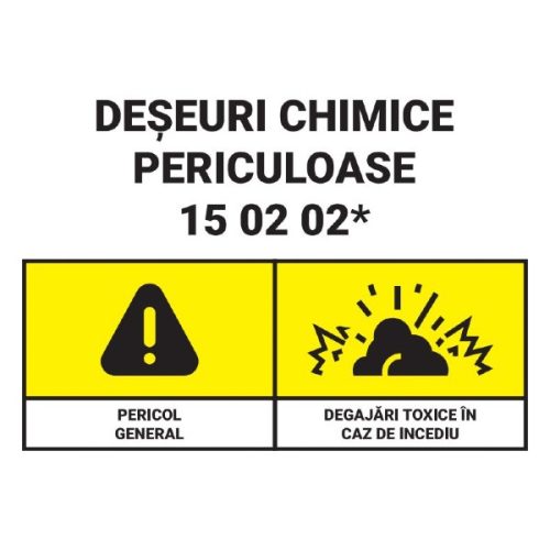 Autocolant Deseuri chimice periculoase 15 02 02