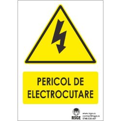 Autocolant Pericol de Electrocutare